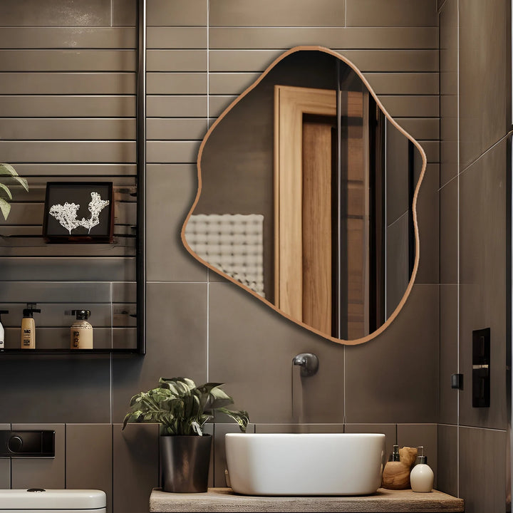 Loca Modern Asymmetrical Bathroom Bedroom Home Decor Mirror