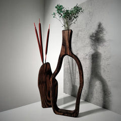 Homamo Irregular Malo Wooden Vases (Set of 2)