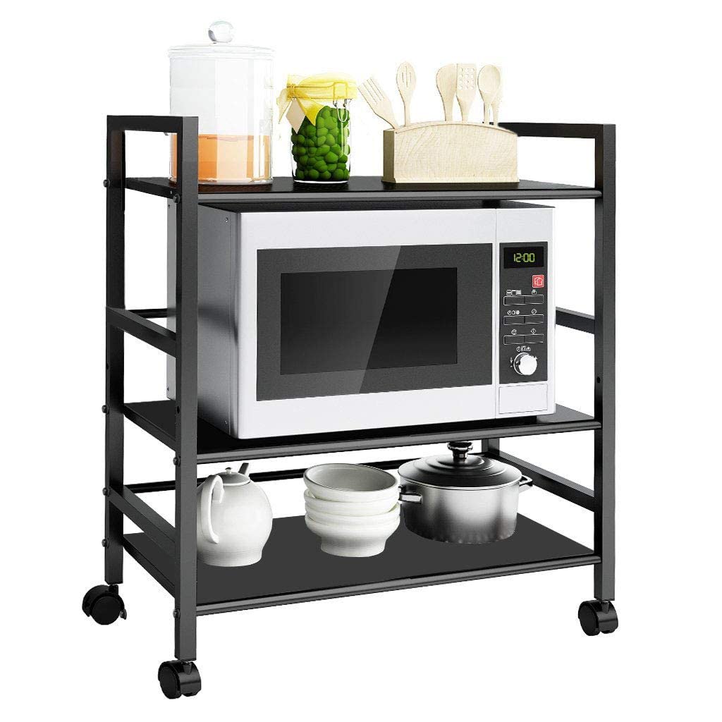 Ironland 3-Tier with Wheels Metal Microwave Oven Trolley | Furniture | Waseeh Pakistan