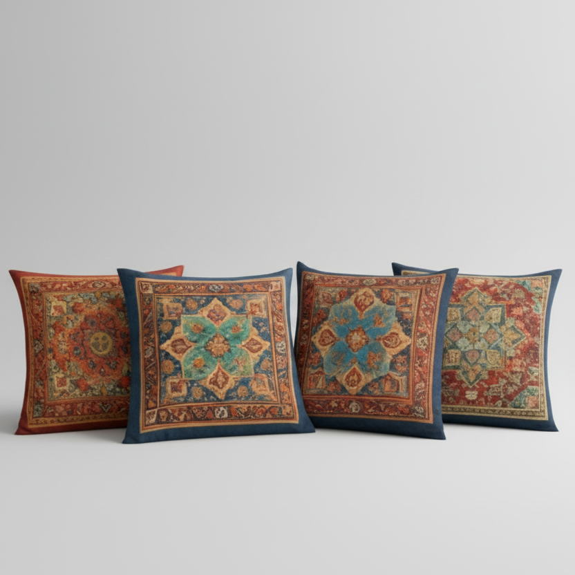 Isyra Bedroom Drawingroom Sofa Cushion Covers (Pack of 4)