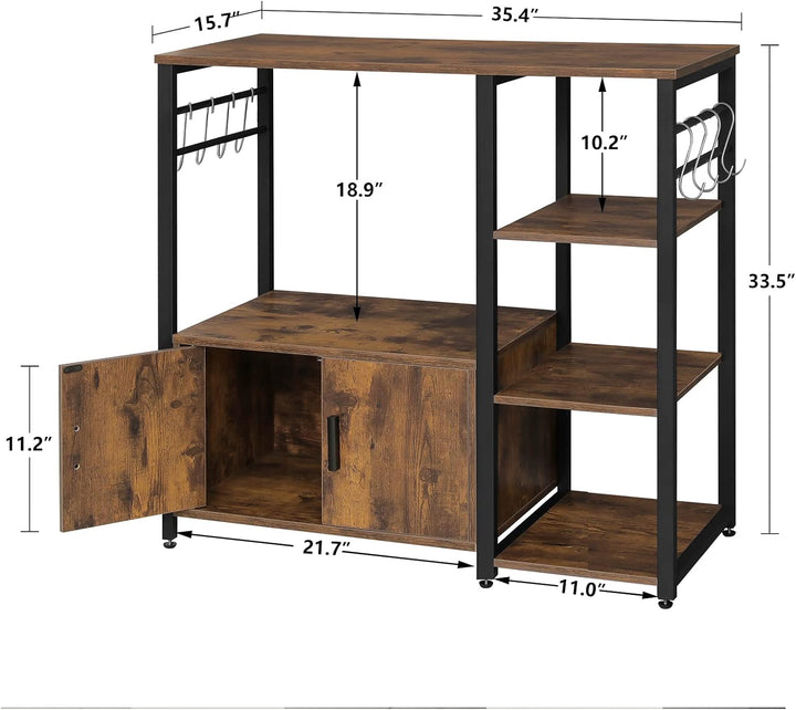 Iwell Living Dining Room Kitchen Microwave Stand Cabinet Utility Storage Shelve Rack | Furniture | Waseeh Pakistan