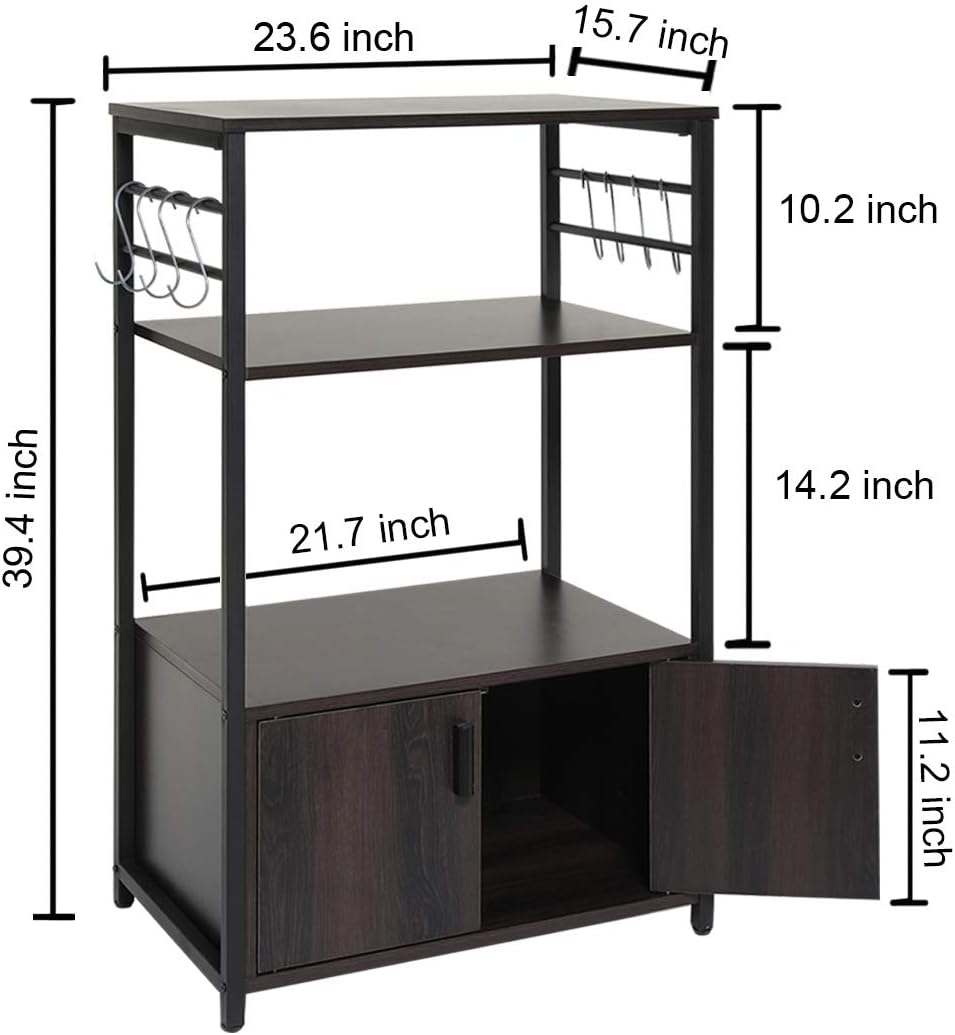 Iwell Living Dining Room Kitchen Microwave Stand Cabinet Utility Storage Shelve Rack | Furniture | Waseeh Pakistan