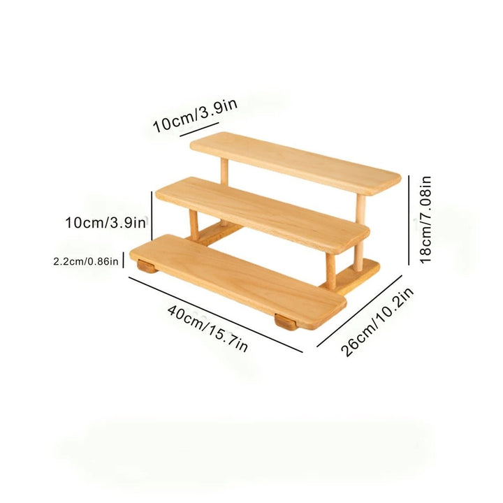 Kake Wooden Desktop Cup Perfume cosmetics multi-layer Storage Rack | Not Sale FB | Waseeh Pakistan