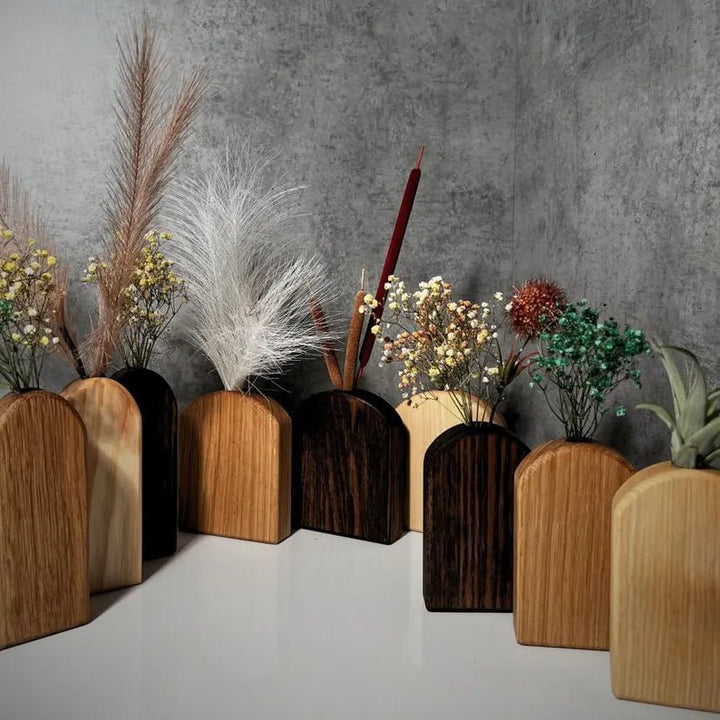 Kamoho Arch Shaped Wooden Vases (Set of 3) | Furniture | Waseeh Pakistan