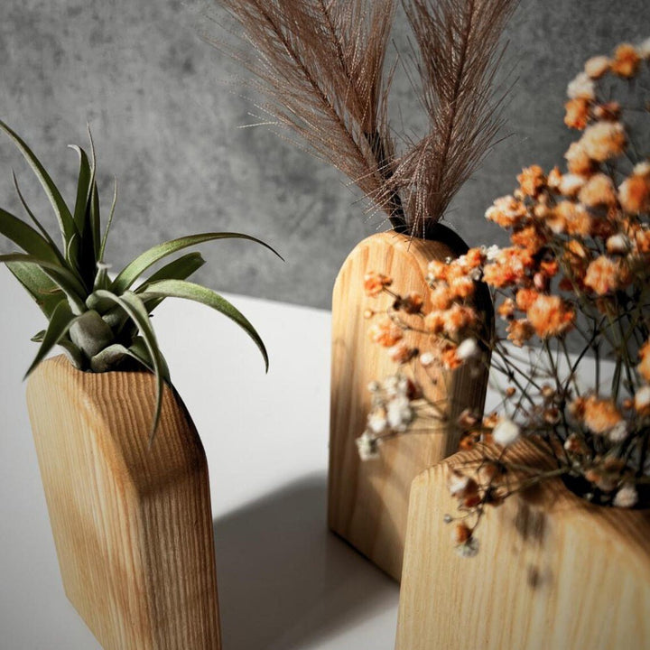 Kamoho Arch Shaped Wooden Vases (Set of 3) | Furniture | Waseeh Pakistan