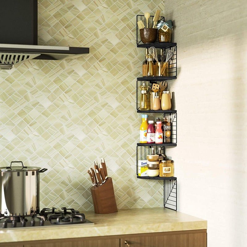 KANKEI Corner Shelf Wall Mount of 5 Tier Floating Shelves Wall Shelves | Furniture | Waseeh Pakistan