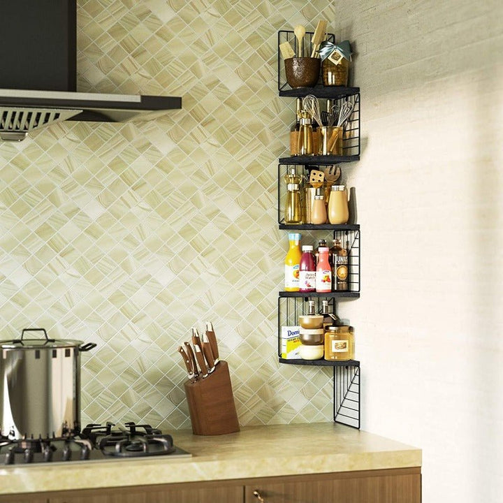 KANKEI Corner Shelf Wall Mount of 5 Tier Floating Shelves Wall Shelves | Furniture | Waseeh Pakistan