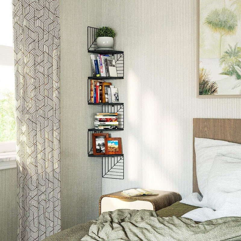 KANKEI Corner Shelf Wall Mount of 5 Tier Floating Shelves Wall Shelves | Furniture | Waseeh Pakistan