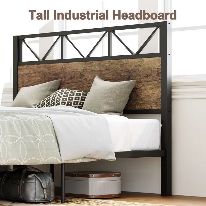 Keisha Wood and Metal Low Platform Bed | Furniture | Waseeh Pakistan