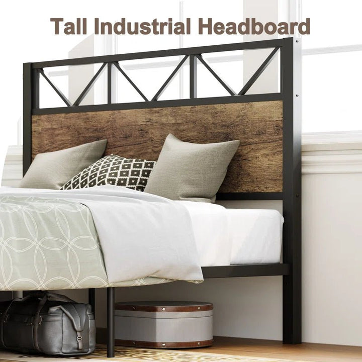 Keisha Wood and Metal Low Platform Bed | Furniture | Waseeh Pakistan