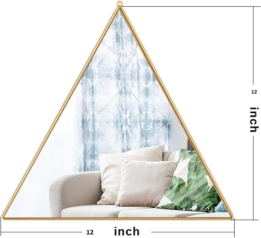 KIEE Triangle Wall Mirror Modern Geometry Hanging Home Decor | Not Sale FB | Waseeh Pakistan