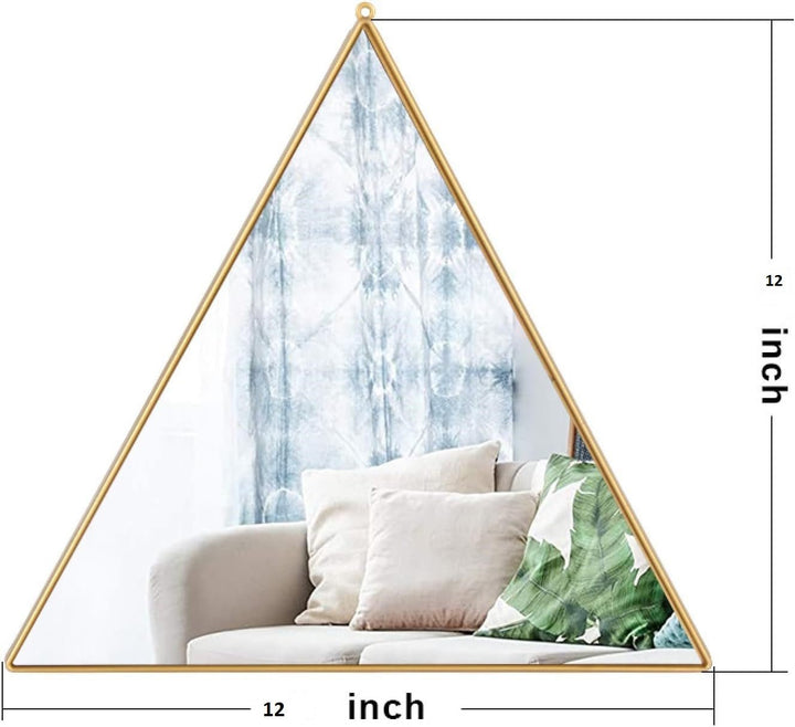 KIEE Triangle Wall Mirror Modern Geometry Hanging Home Decor | Not Sale FB | Waseeh Pakistan