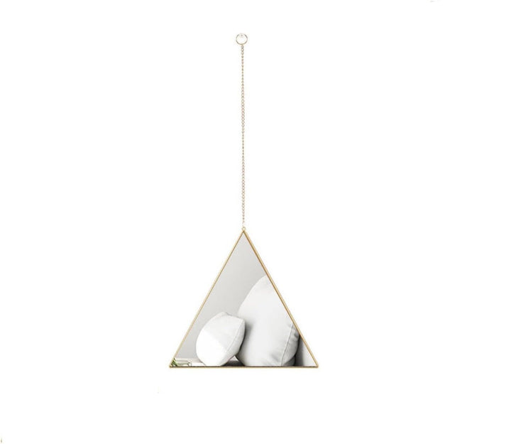 KIEE Triangle Wall Mirror Modern Geometry Hanging Home Decor | Not Sale FB | Waseeh Pakistan