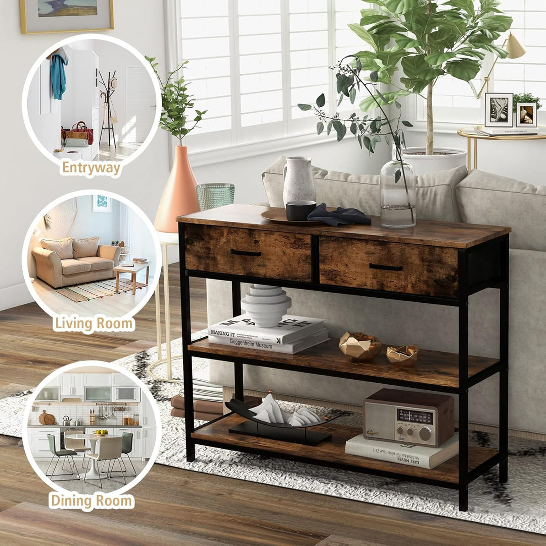 Kotulu Industrial Hallway Entryway Living Room Drawing Media LED Console Table | Furniture | Waseeh Pakistan