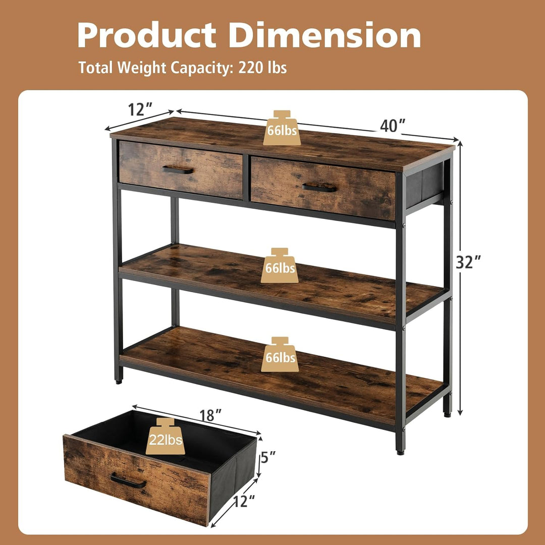 Kotulu Industrial Hallway Entryway Living Room Drawing Media LED Console Table | Furniture | Waseeh Pakistan