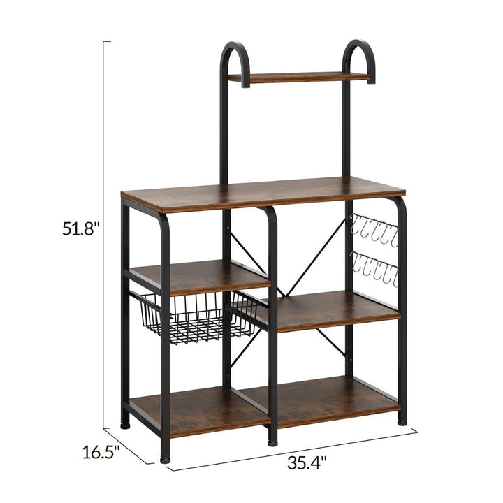 Ktaxon 5-Tier Bakers Kitchen Utility Microwave Oven Rack | Furniture | Waseeh Pakistan
