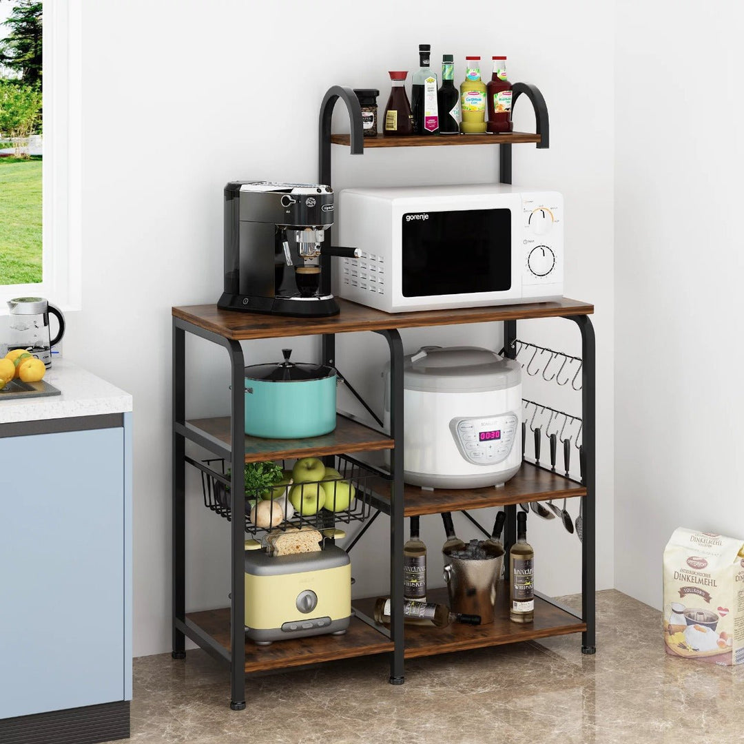 Ktaxon 5-Tier Bakers Kitchen Utility Microwave Oven Rack | Furniture | Waseeh Pakistan