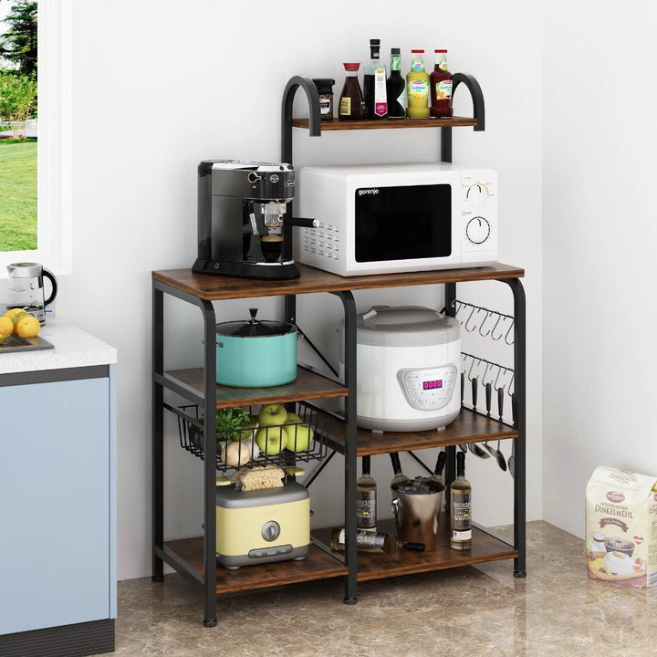 Ktaxon 5-Tier Bakers Kitchen Utility Microwave Oven Rack | Furniture | Waseeh Pakistan