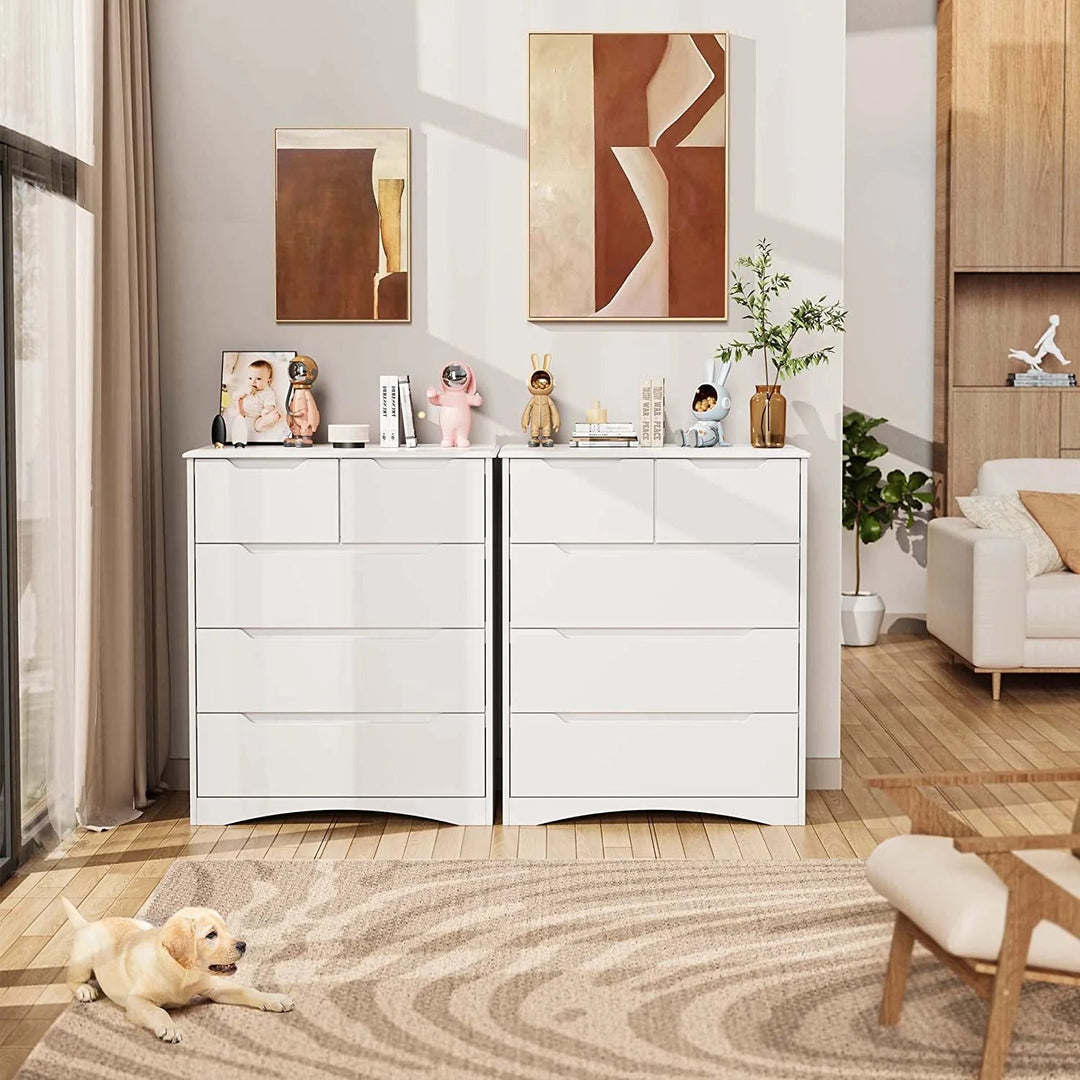 Lofka 5 Drawers Dresser Storage Living Room Cabinet Stand | Furniture | Waseeh Pakistan