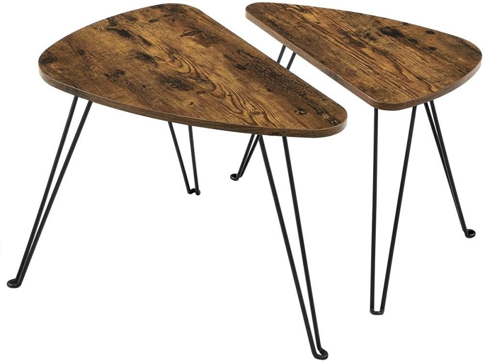 Lotus Moon Living Lounge Coffee Center Nesting Tables (Set of 2) | Furniture | Waseeh Pakistan
