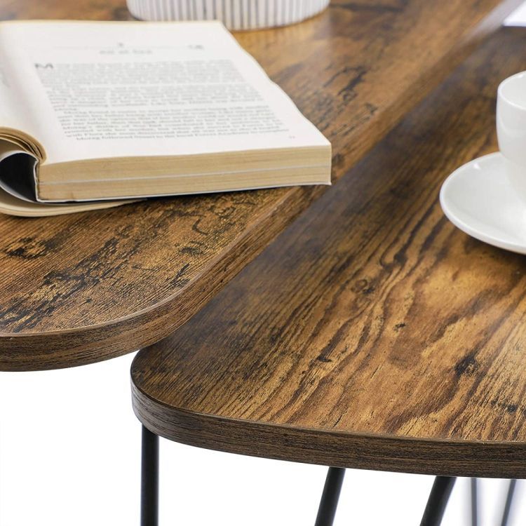 Lotus Moon Living Lounge Coffee Center Nesting Tables (Set of 2) | Furniture | Waseeh Pakistan