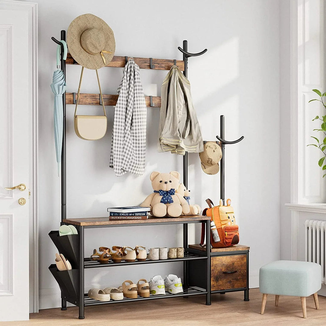 Lulive Coat Shoe Bench Entryway Sturdy Organizer Storage Shelve Rack | Furniture | Waseeh Pakistan
