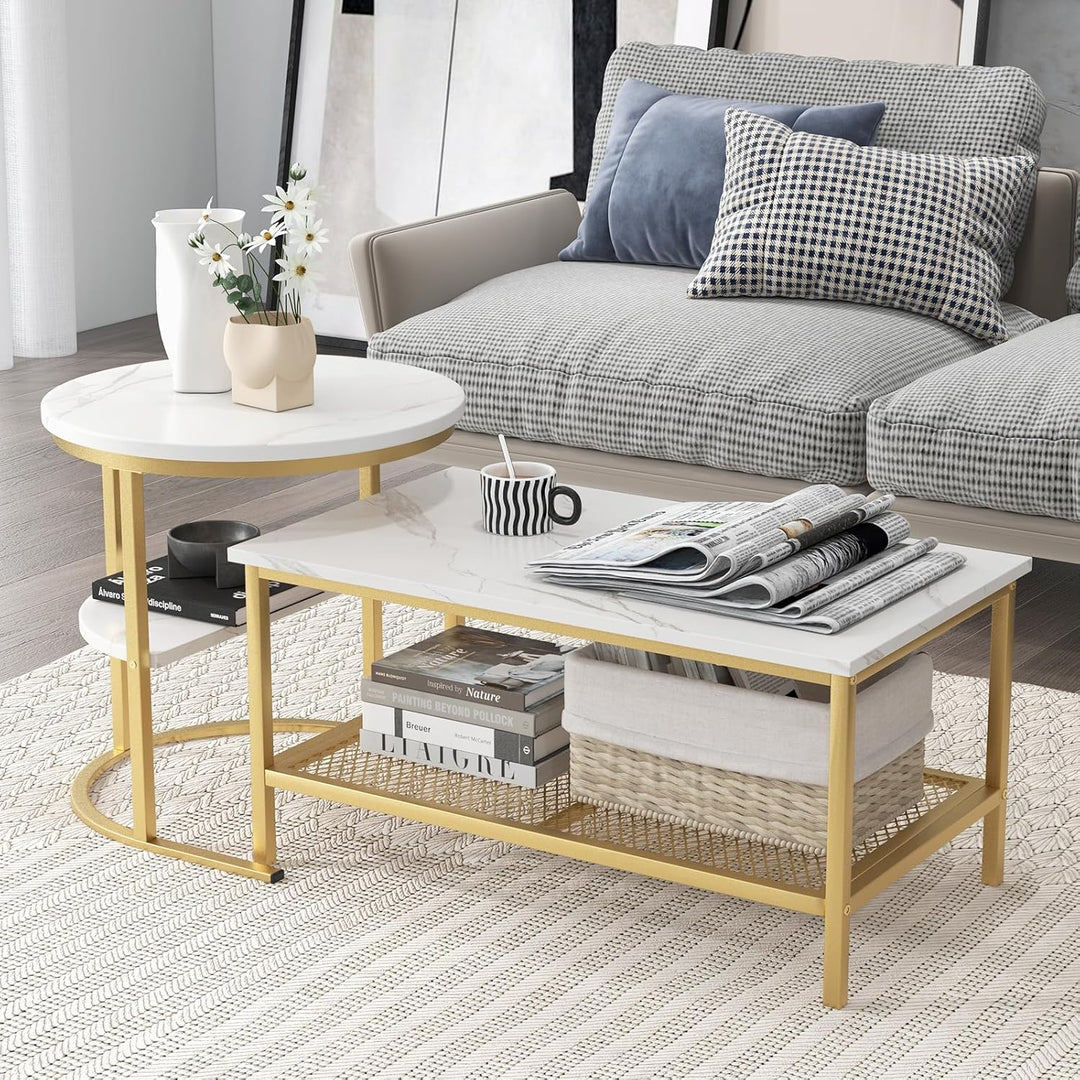 Lunave Nesting Coffee Table (Set of 2) | Furniture | Waseeh Pakistan