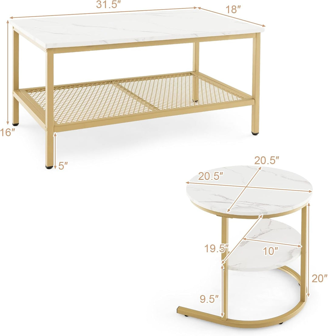 Lunave Nesting Coffee Table (Set of 2) | Furniture | Waseeh Pakistan