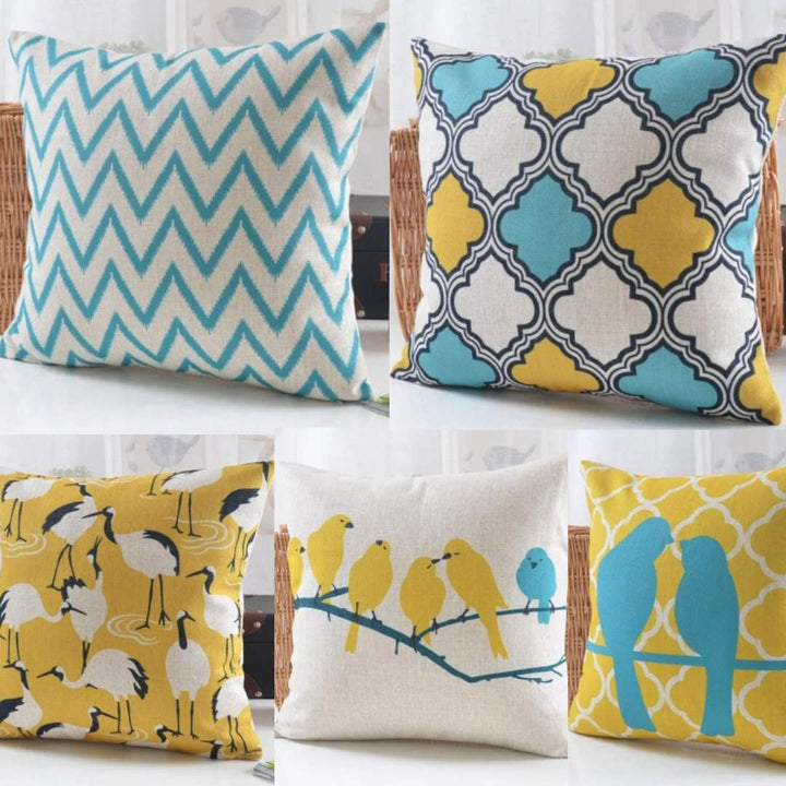Lunessa Bird Cushion (Set of 5) | Home Décor | Waseeh Pakistan