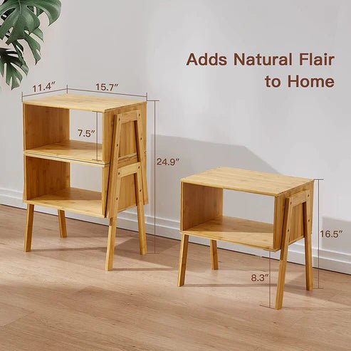 Maboo Living Bedroom Bedside Lamp Wood Side Table | Furniture | Waseeh Pakistan