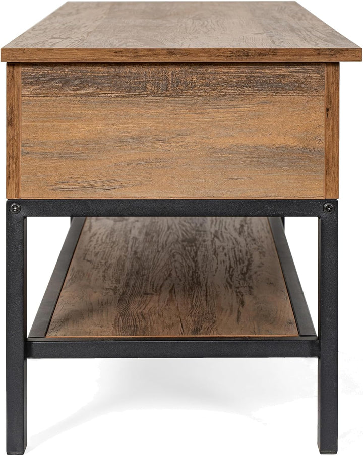 Marella Farmhouse Bench with Underseat and Lower Shelf Storage | Furniture | Waseeh Pakistan