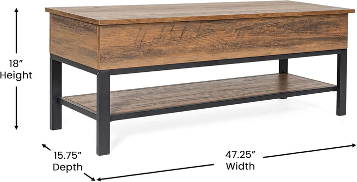 Marella Farmhouse Bench with Underseat and Lower Shelf Storage | Furniture | Waseeh Pakistan