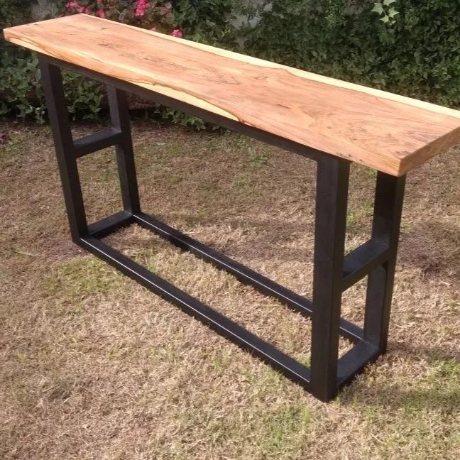 Mesade Industrial Style Iron and Wood Console Table | Furniture | Waseeh Pakistan