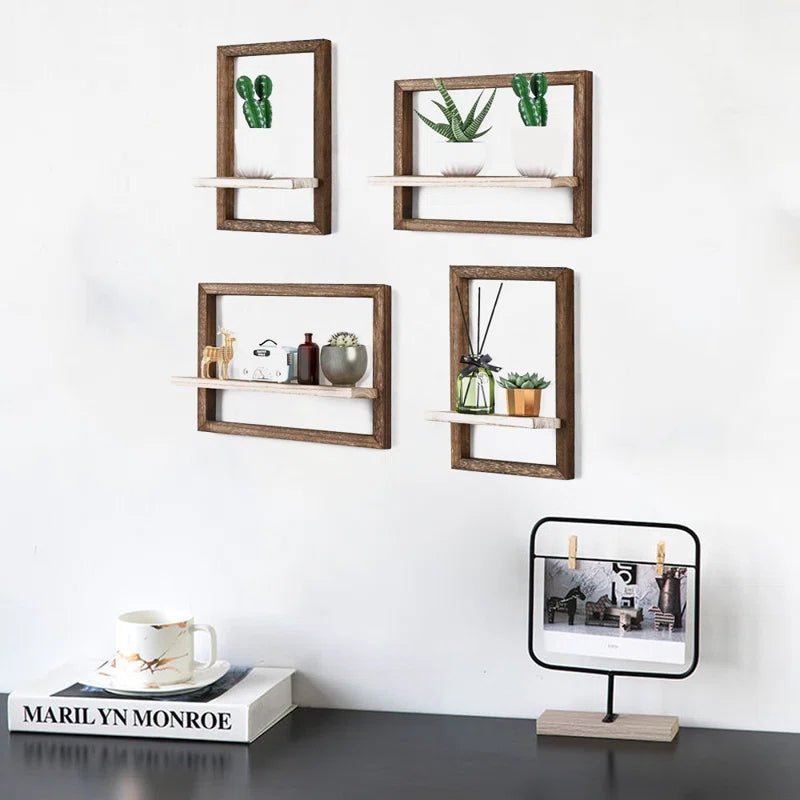 Millwat Living Lounge Home Office Solid Wood Floating Frames Shelf | Furniture | Waseeh Pakistan
