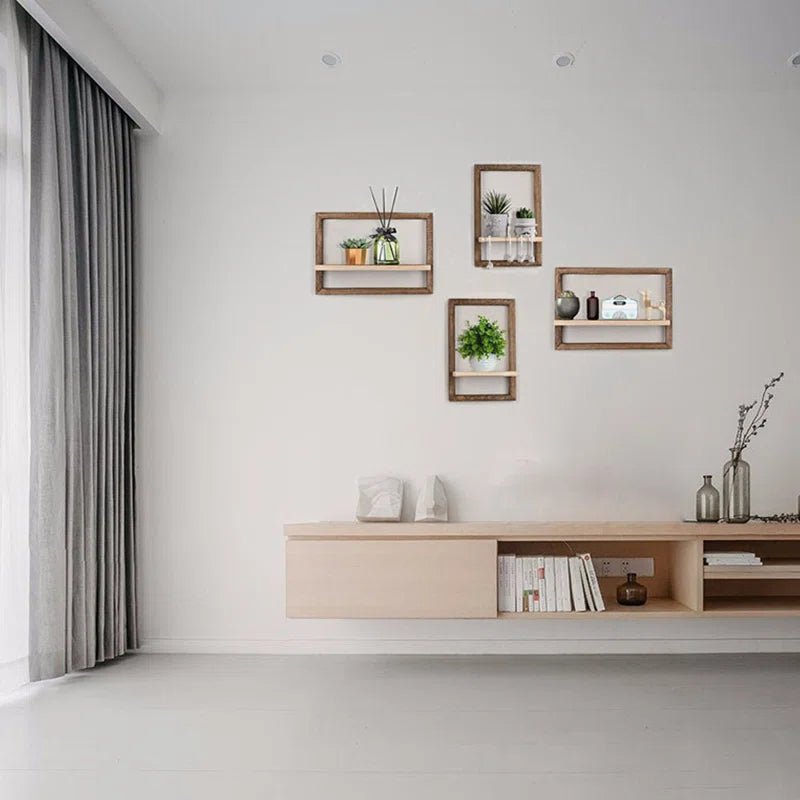 Millwat Living Lounge Home Office Solid Wood Floating Frames Shelf | Furniture | Waseeh Pakistan