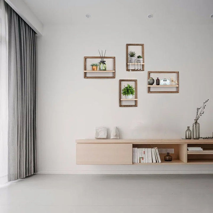 Millwat Living Lounge Home Office Solid Wood Floating Frames Shelf | Furniture | Waseeh Pakistan