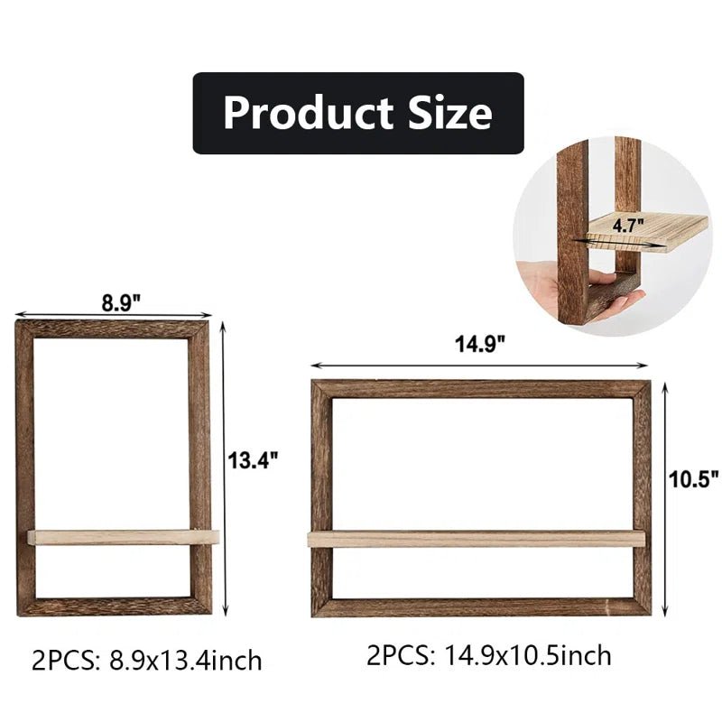 Millwat Living Lounge Home Office Solid Wood Floating Frames Shelf | Furniture | Waseeh Pakistan