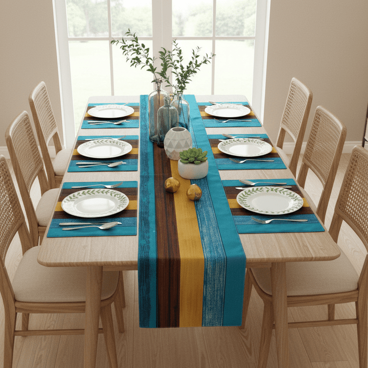 Mirelle Burlap Table Runner &amp; Mats Set | Home Décor | Waseeh Pakistan