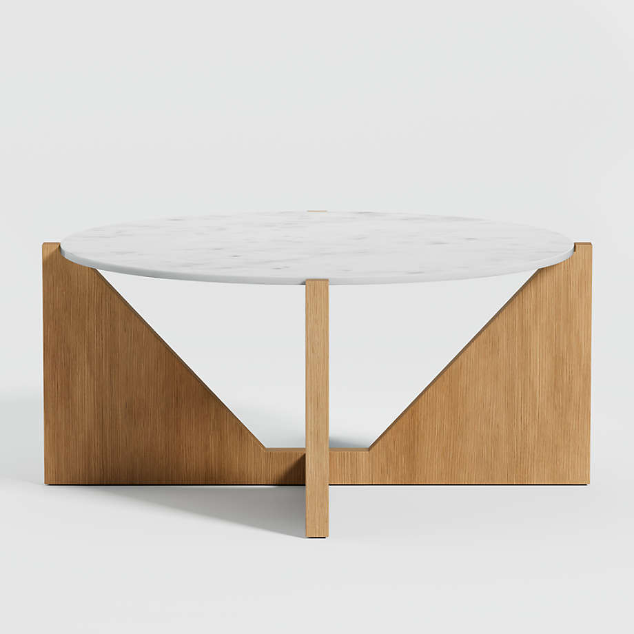 Miroee Jazz Living Lounge Round Coffee Table (Solid Wood Base) | Furniture | Waseeh Pakistan