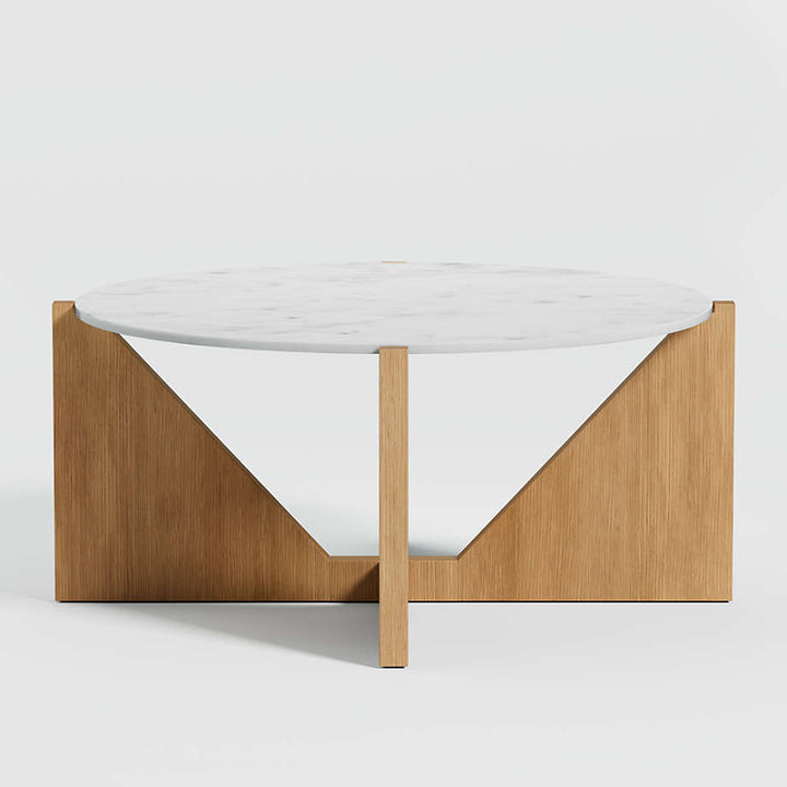 Miroee Jazz Living Lounge Round Coffee Table (Solid Wood Base) | Furniture | Waseeh Pakistan