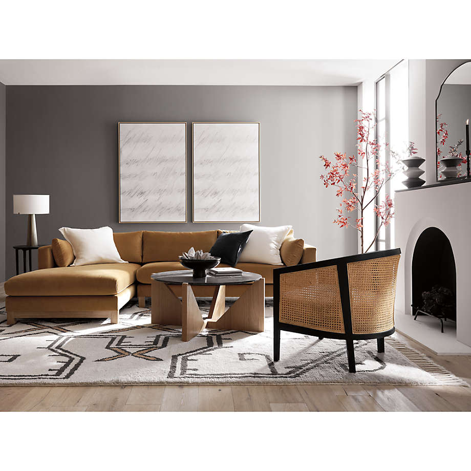 Miroee Jazz Living Lounge Round Coffee Table (Solid Wood Base) | Furniture | Waseeh Pakistan
