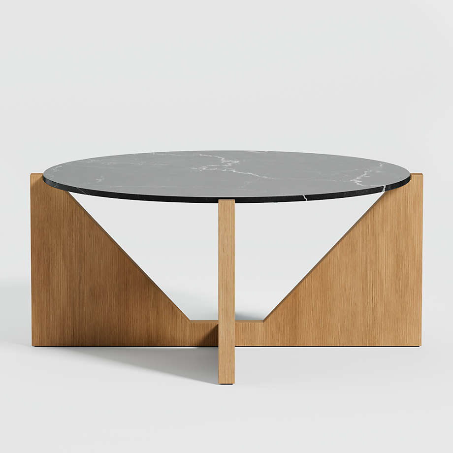 Miroee Jazz Living Lounge Round Coffee Table (Solid Wood Base) | Furniture | Waseeh Pakistan