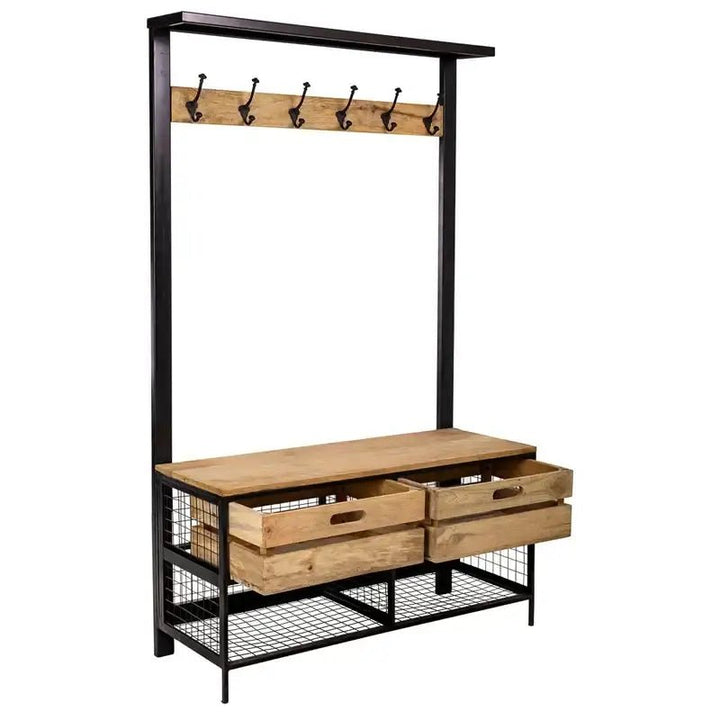 Mitchem Hall Tree Shoe Organizer Coat Hanging Living Bedroom Rack | Not Sale FB | Waseeh Pakistan
