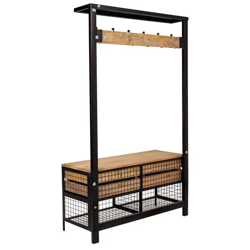 Mitchem Hall Tree Shoe Organizer Coat Hanging Living Bedroom Rack | Not Sale FB | Waseeh Pakistan
