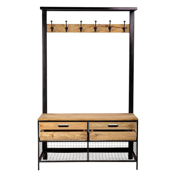 Mitchem Hall Tree Shoe Organizer Coat Hanging Living Bedroom Rack | Not Sale FB | Waseeh Pakistan