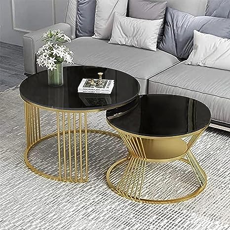 Mocker Living Lounge Round Coffee Table (Set of 2) | Furniture | Waseeh Pakistan