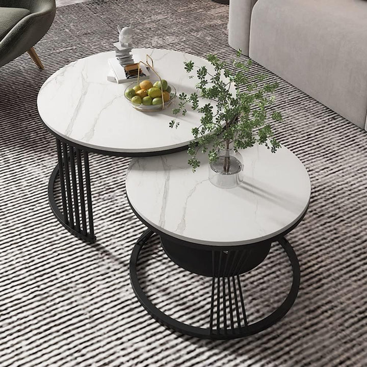 Mocker Living Lounge Round Coffee Table (Set of 2) | Furniture | Waseeh Pakistan