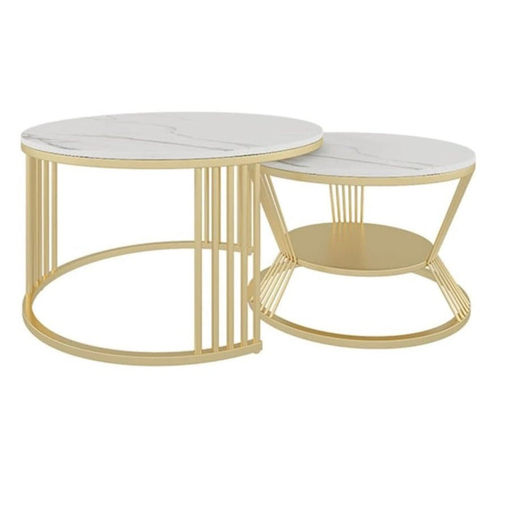 Mocker Living Lounge Round Coffee Table (Set of 2) | Furniture | Waseeh Pakistan