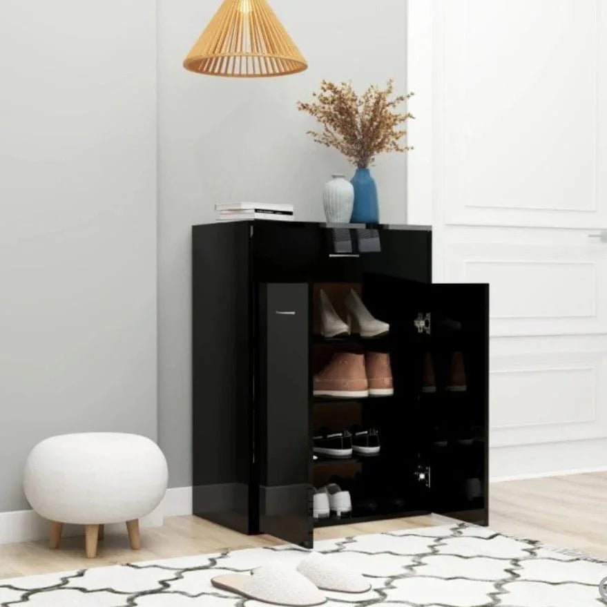 Modern Glossy Shoe Cabinet Organizer Rack | Furniture | Waseeh Pakistan