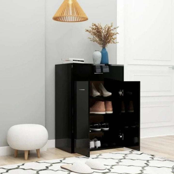Modern Glossy Shoe Cabinet Organizer Rack | Furniture | Waseeh Pakistan